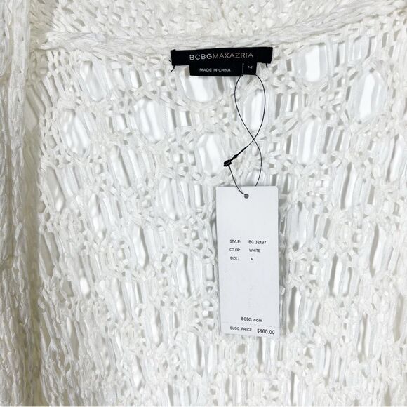 BCBG Maxazria Women's Size Medium New With Tags NWT Crochet Open Front Cardigan - Picture 5 of 9
